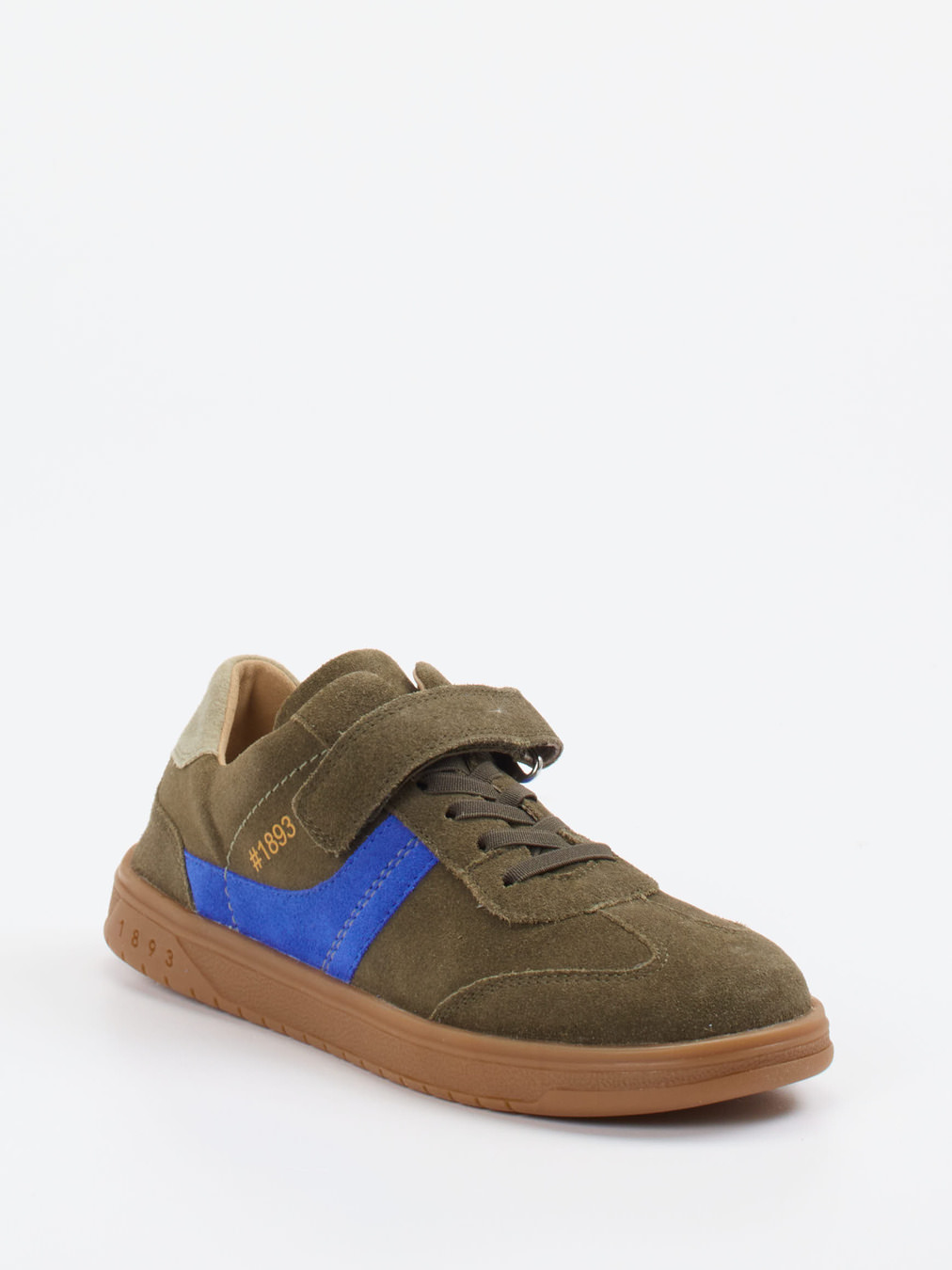 Richter – Klettsneaker aus Veloursleder olivgrün