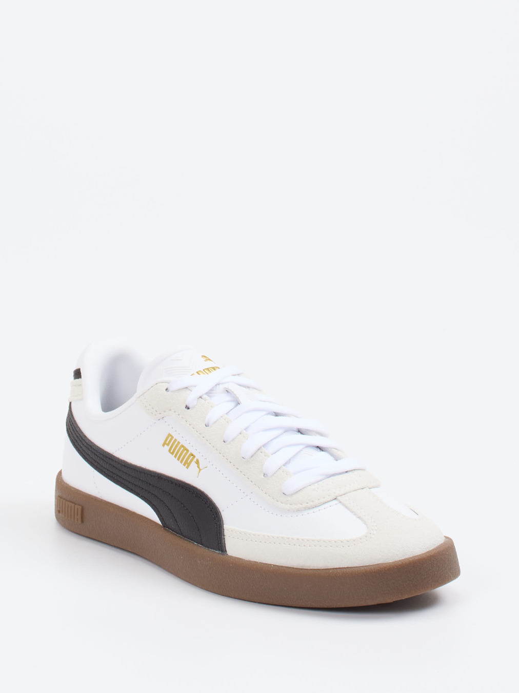 Puma – Sneaker aus Leder in Weiß mit Gumsohle