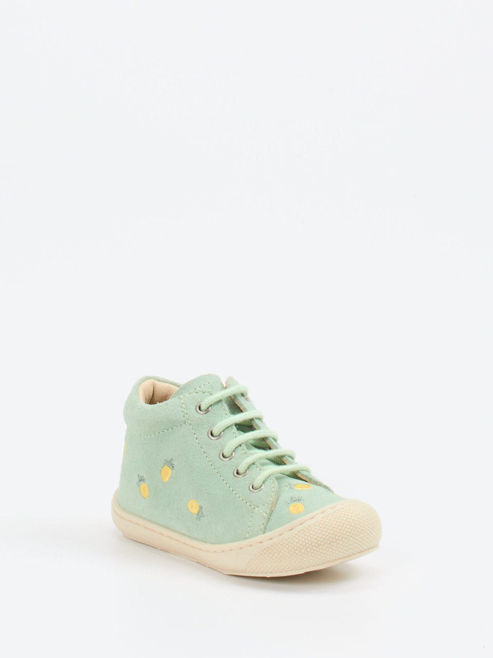 Naturino – Lauflernschuhe aus Veloursleder mintgrün