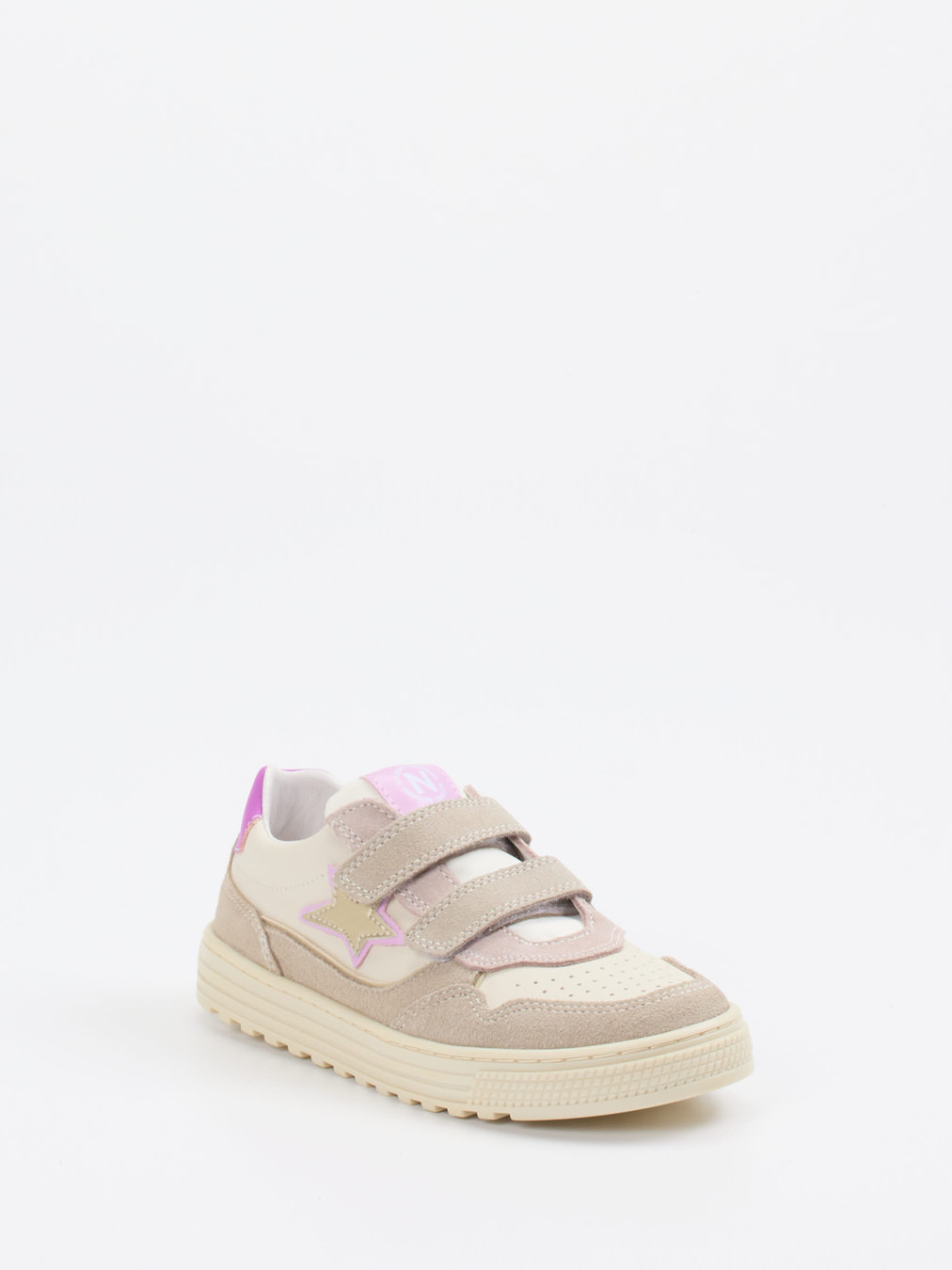 Naturino – Klett-Sneaker aus Kalbleder beige