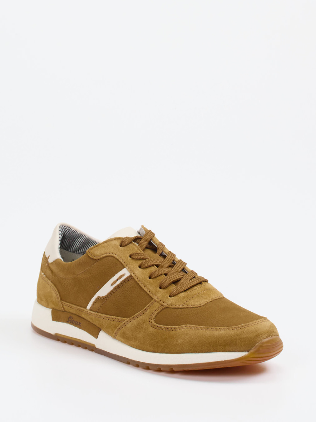Sioux – Retro-Sneaker aus Veloursleder cognacbraun