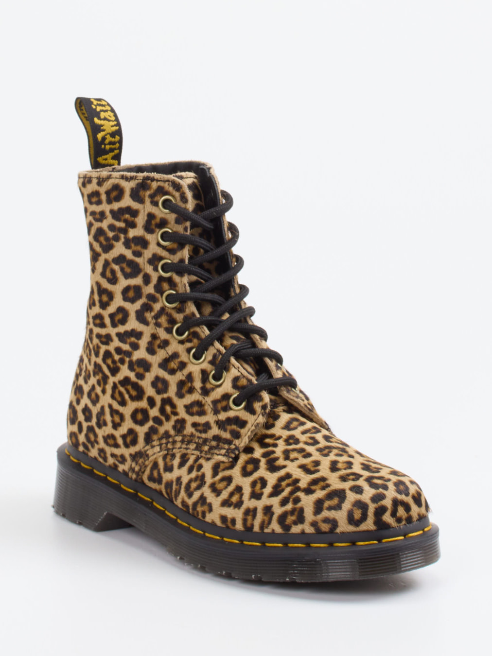Dr. Martens – Schnürboots aus Fellimitat Leoprint
