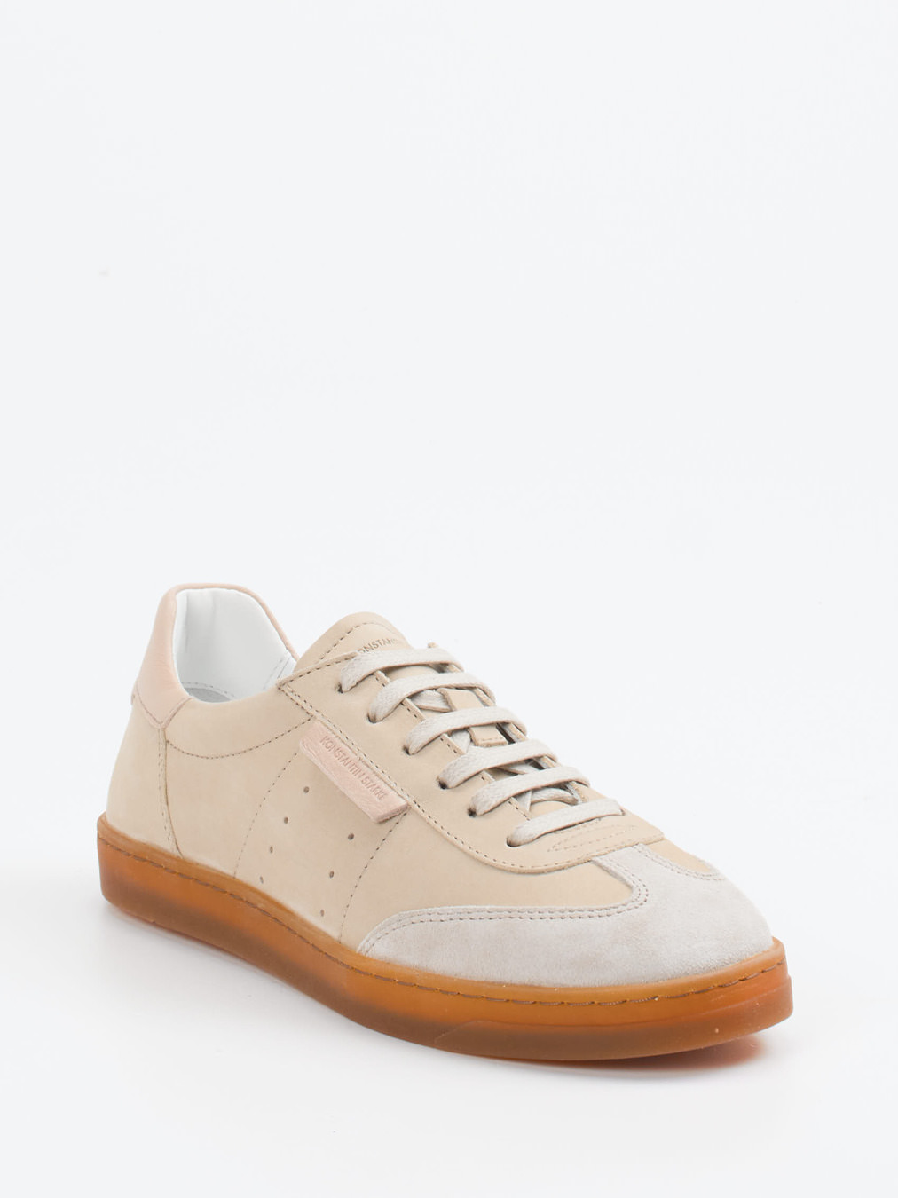 Konstantin Starke – Sneaker aus Velours- und Glattleder Beige