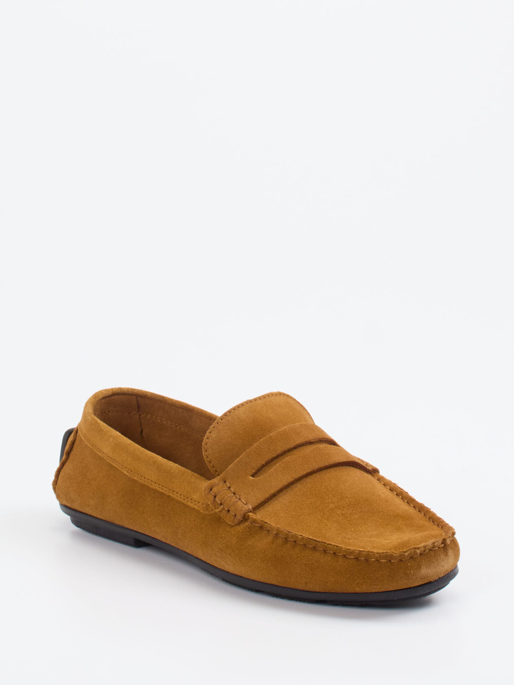 Studio Mode – Loafer aus Veloursleder Cognac