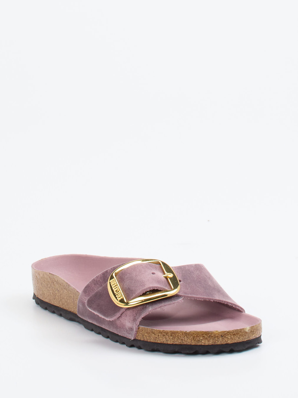 Birkenstock – Pantolette aus Veloursleder Altrosa
