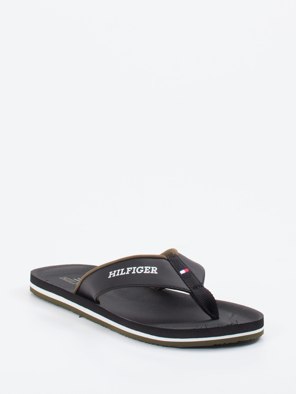 Tommy Hilfiger – Zehentrenner aus Synthetik schwarz