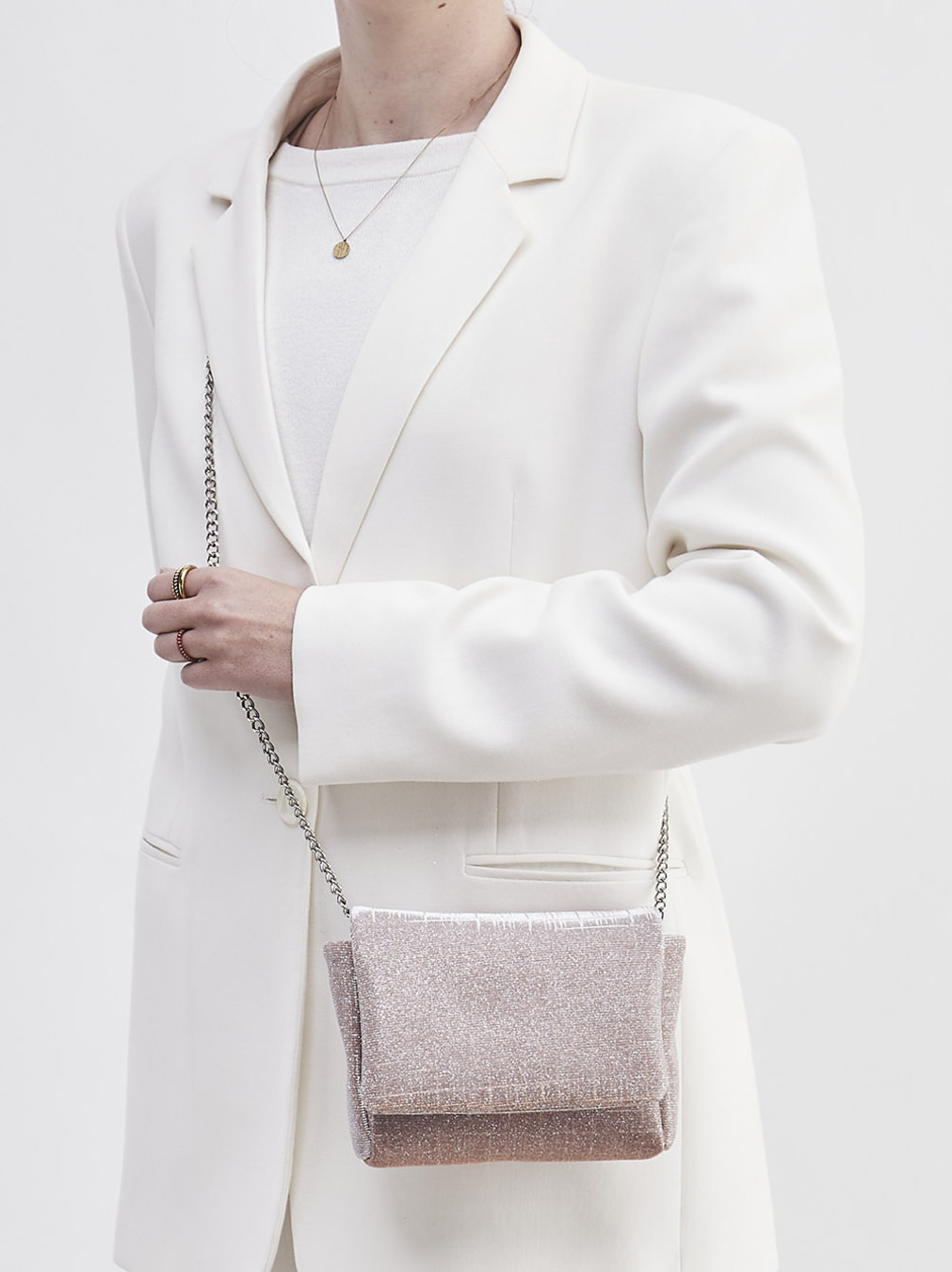 Konstantin Starke – Minitasche aus Textil in Roségold