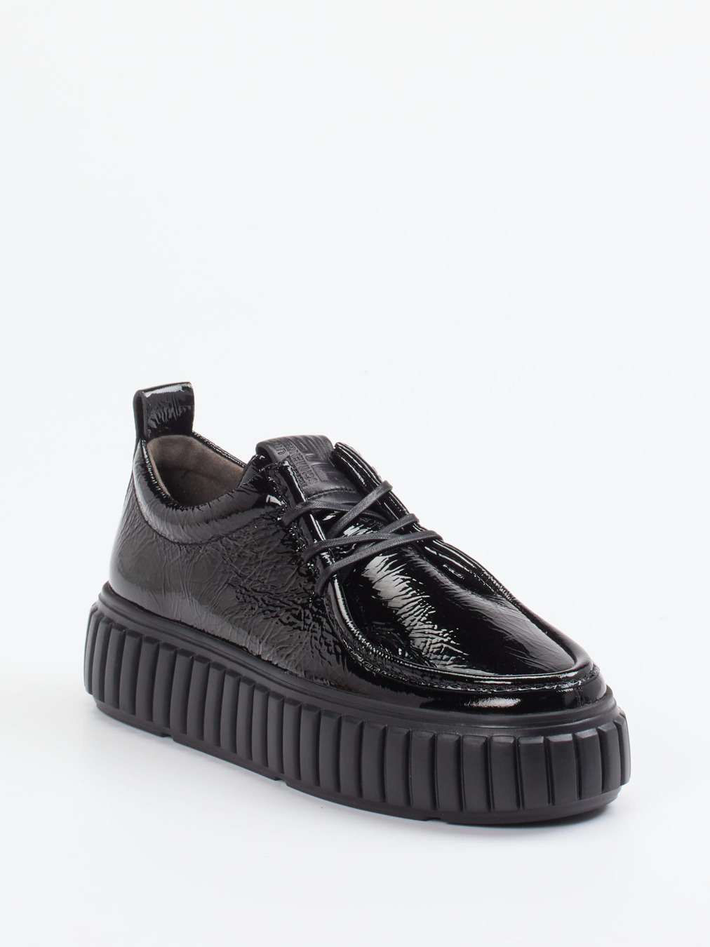 Kennel & Schmenger – Plateau-Schnürschuh aus Lackleder Schwarz