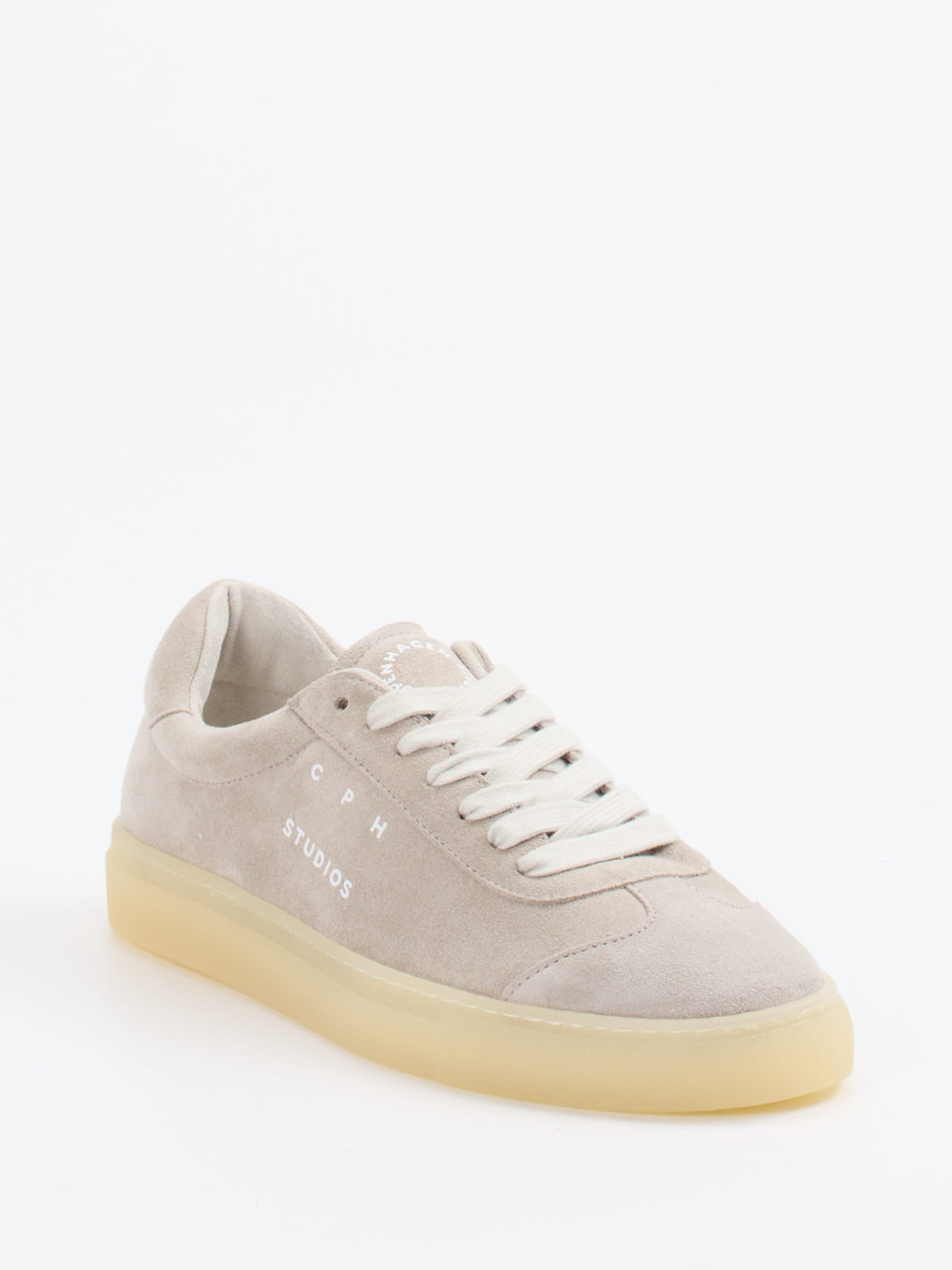 Copenhagen – Sneaker aus Veloursleder sandbeige