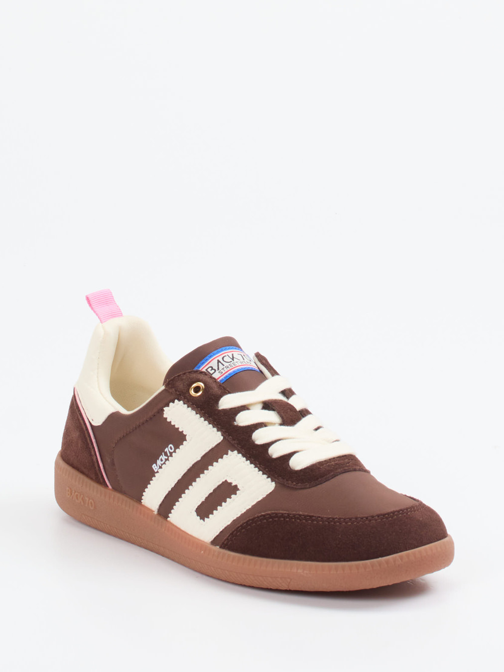 Back 70 – Sneaker aus Veloursleder und Textil braun