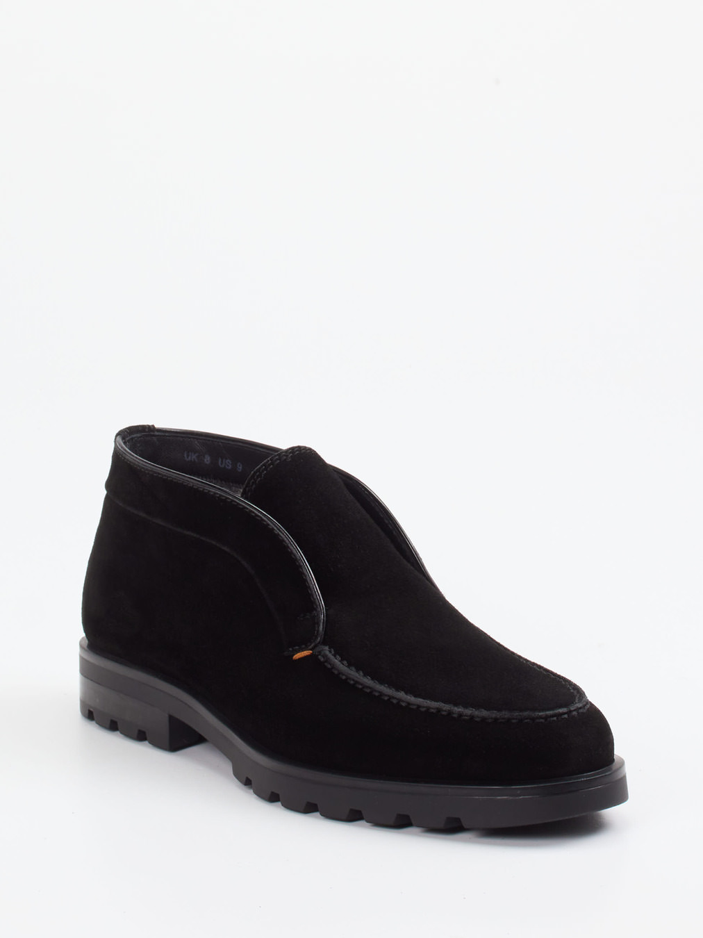 Santoni – Desert Boots aus Veloursleder schwarz