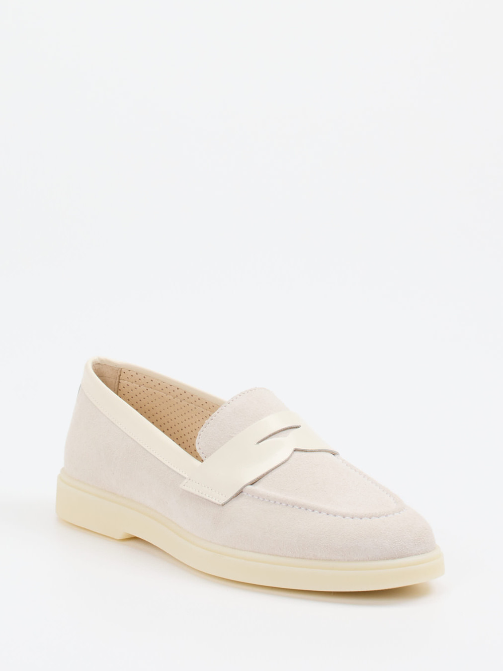 Ralph Harrison – Loafer aus Veloursleder beige