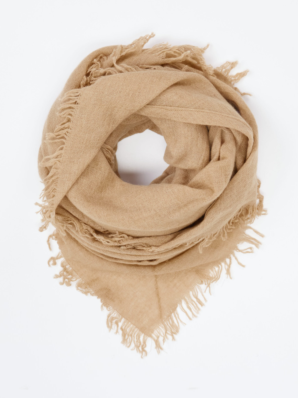 Blui – Dreieckstuch aus Textil in Sandbeige