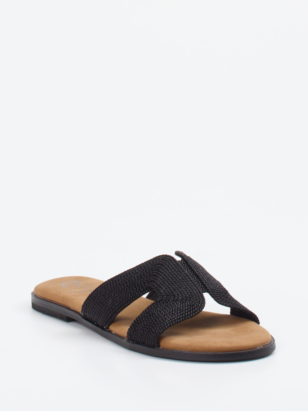 Lisa&Jo – Pantolette aus Textil in Schwarz