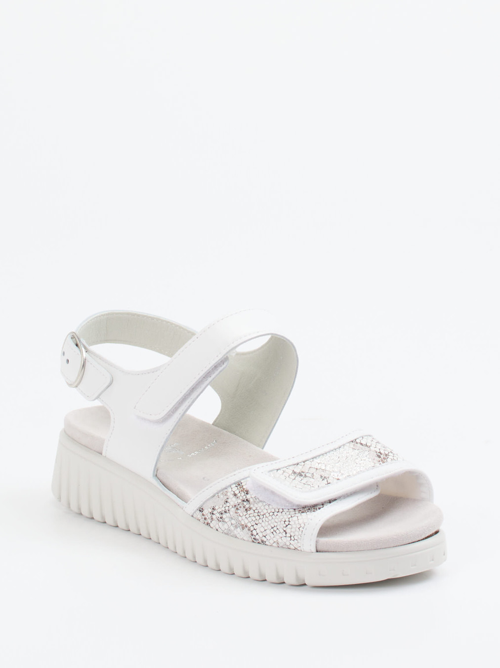 Semler – Komfortsandale aus Kalbleder mit Metallic-Finish