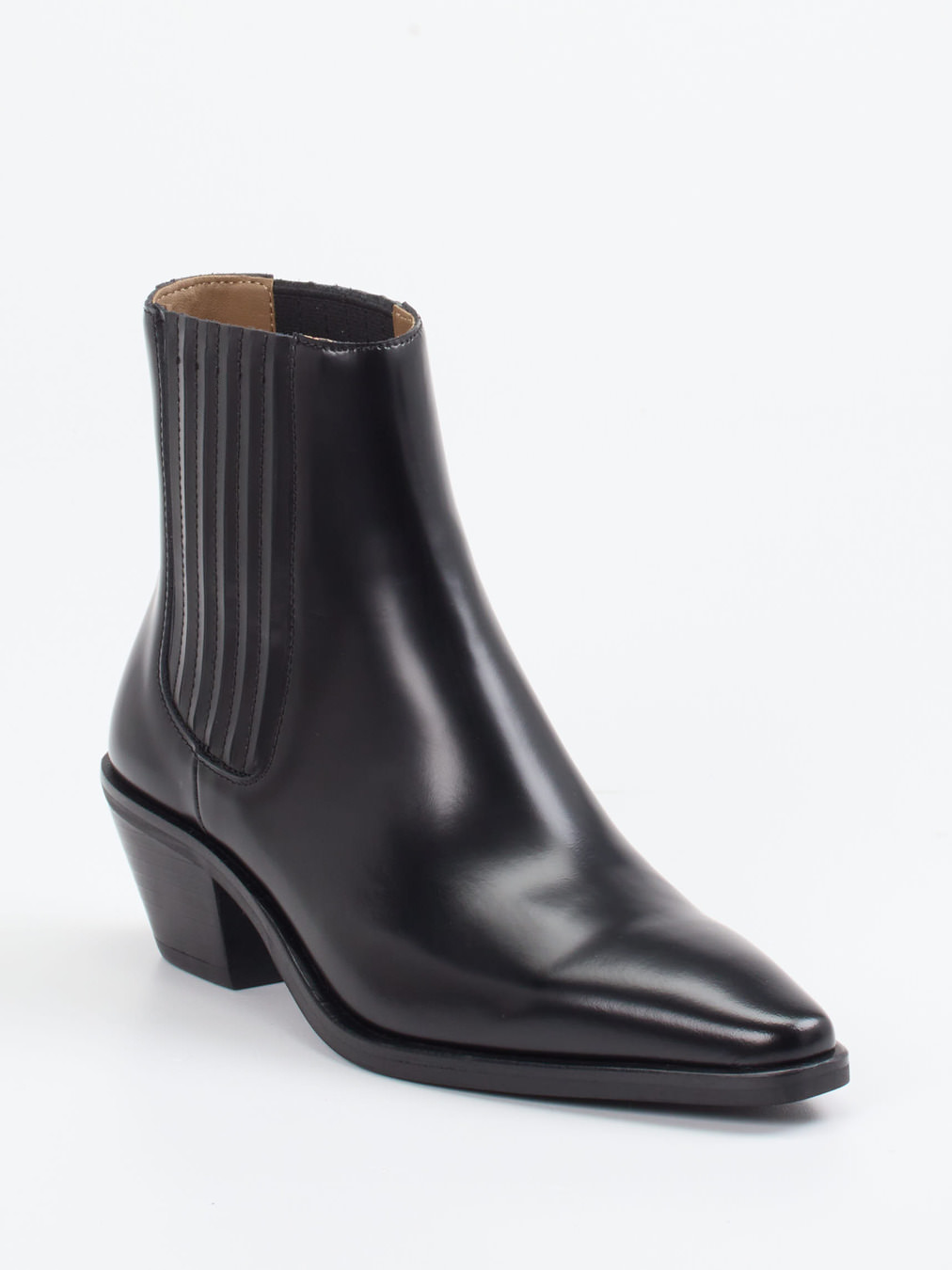 Boss – Chelsea-Stiefeletten aus Glattleder Schwarz