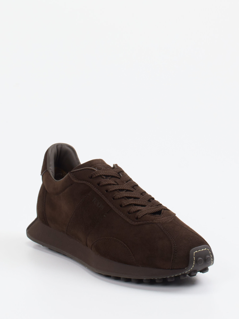 Tod's – Sneaker aus Veloursleder Dunkelbraun