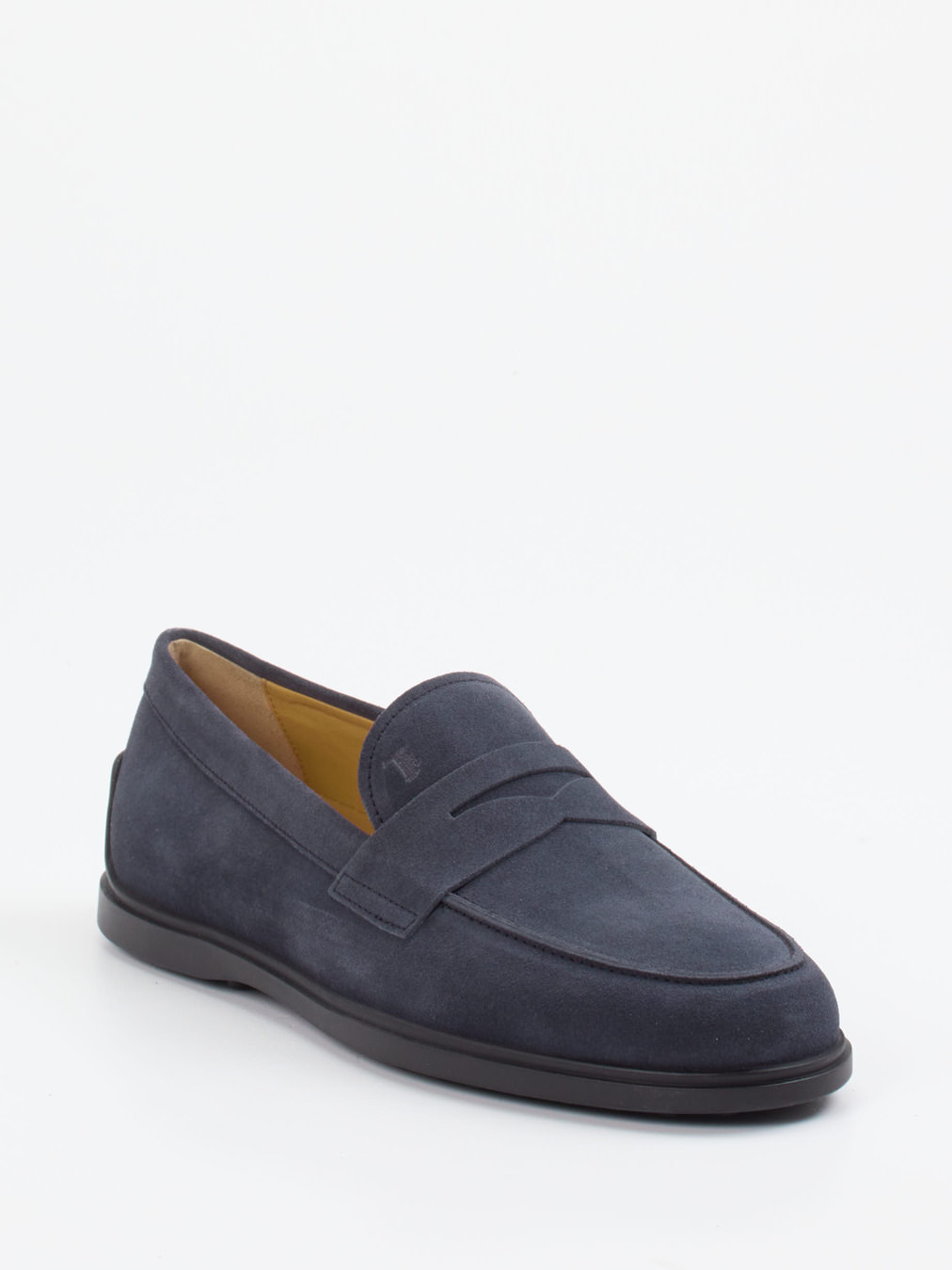 Tod's – Loafer aus Veloursleder in Dunkelblau