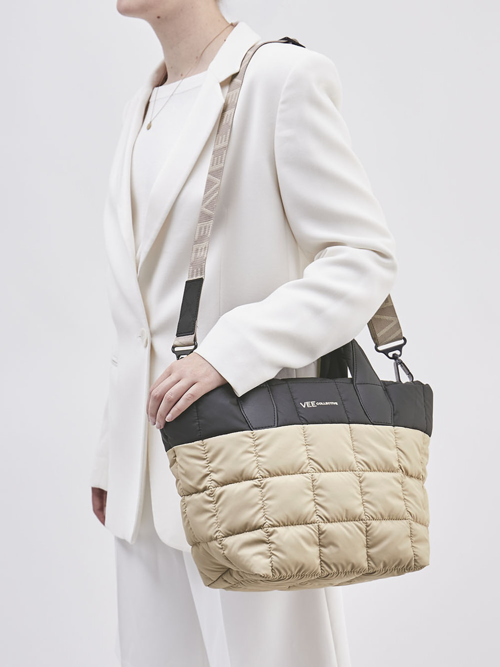 VeeCollective Berlin – Shopper aus Ripstop-Nylon Beige