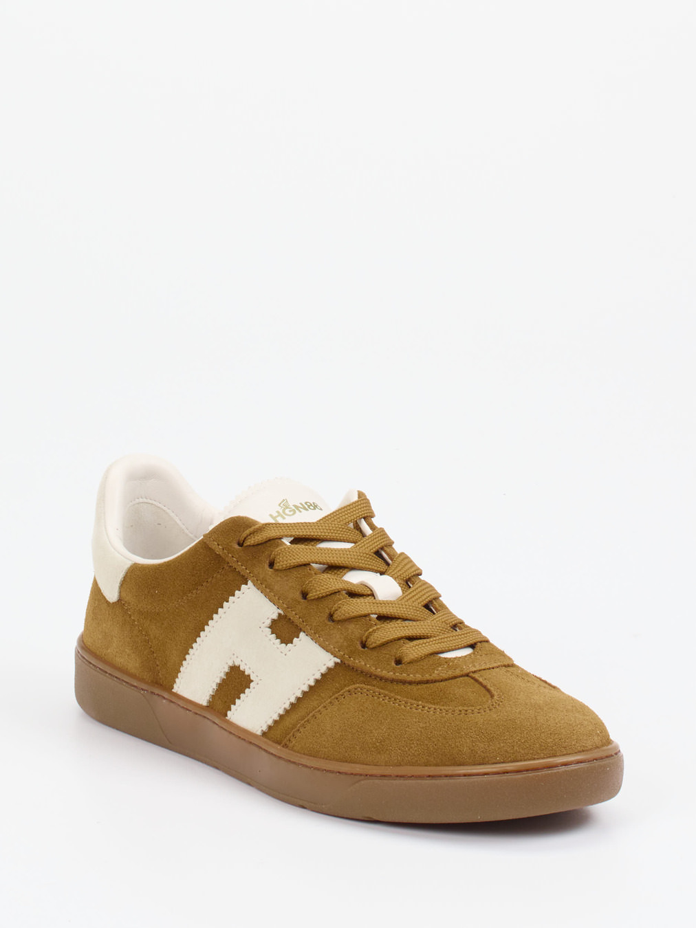 Hogan – Retro-Sneaker aus Veloursleder cognacbraun