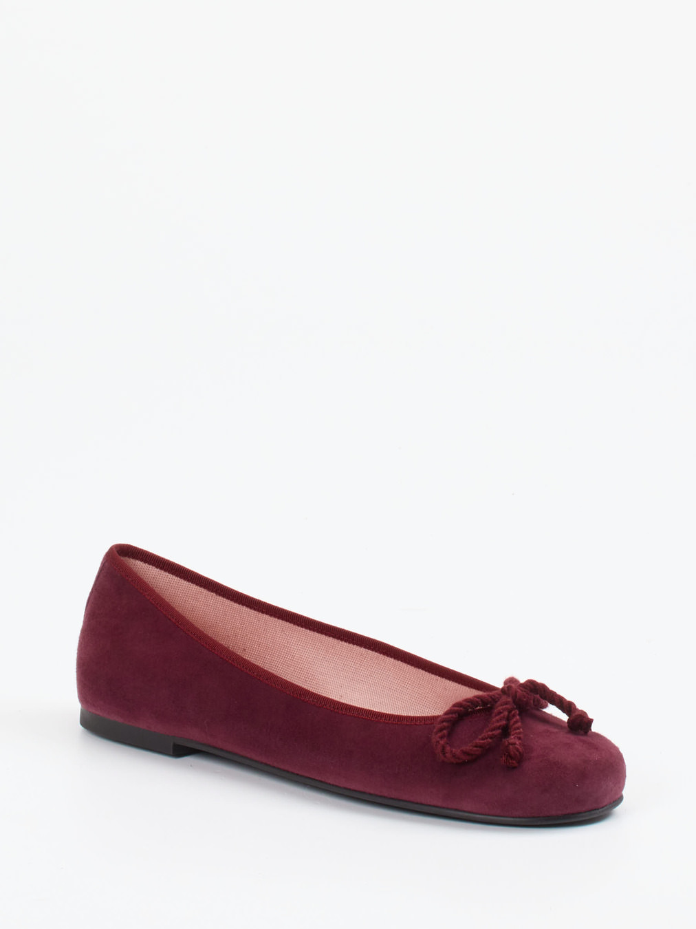 Pretty Ballerinas – Ballerinas aus Veloursleder Bordeaux
