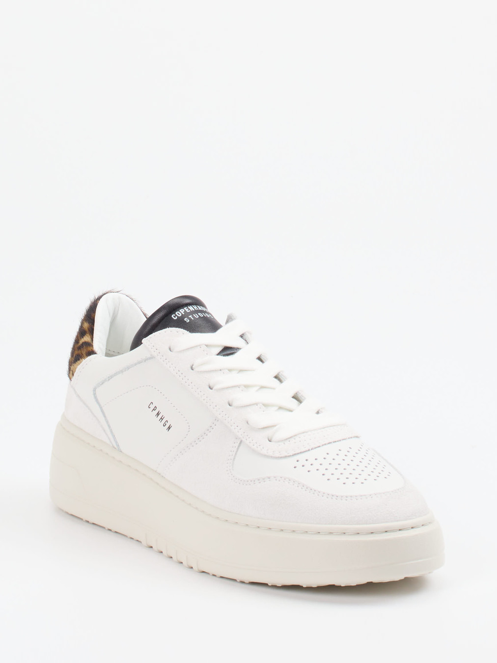 Copenhagen – Plateau-Sneaker aus Kalbleder Offwhite