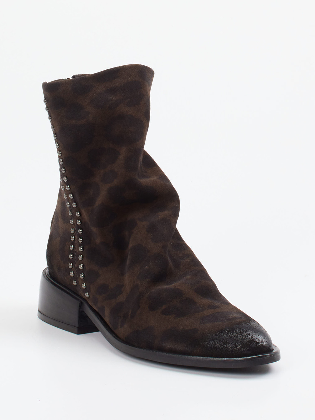 Konstantin Starke – Ankle Boots aus Veloursleder braun