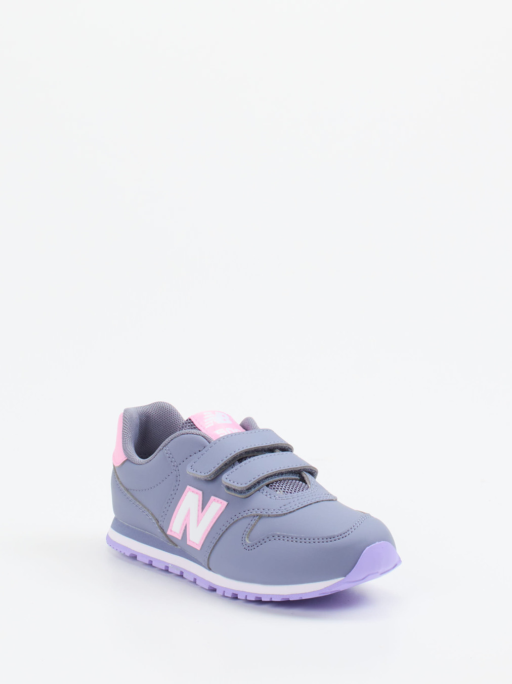 New Balance – Klettsneaker aus Textil in Lavendelgrau