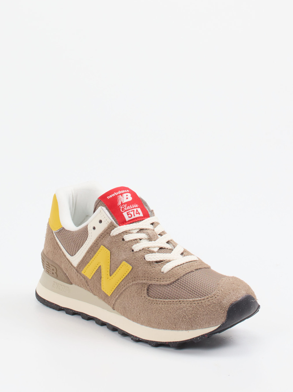 New Balance – Retro-Sneaker aus Veloursleder-Mesh sandbraun