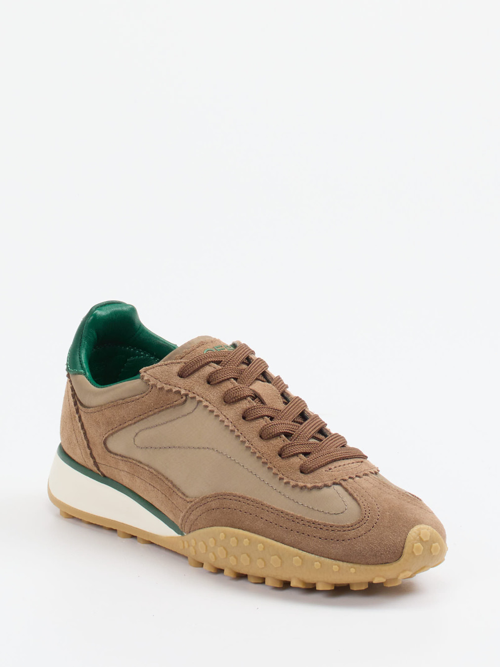 THE HOFF BRAND – Sneaker aus Veloursleder und Textil braun