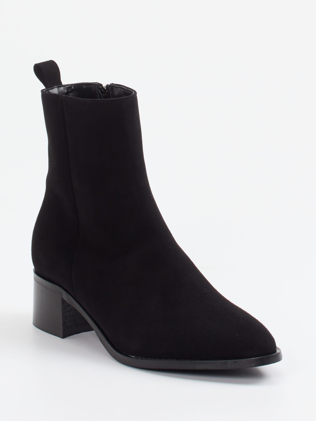 Andrea Puccini – Ankle Boots aus Veloursleder schwarz