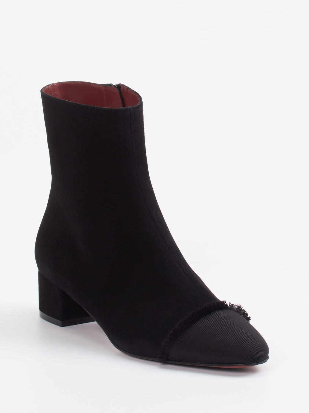 Konstantin Starke – Ankle Boots aus Veloursleder schwarz