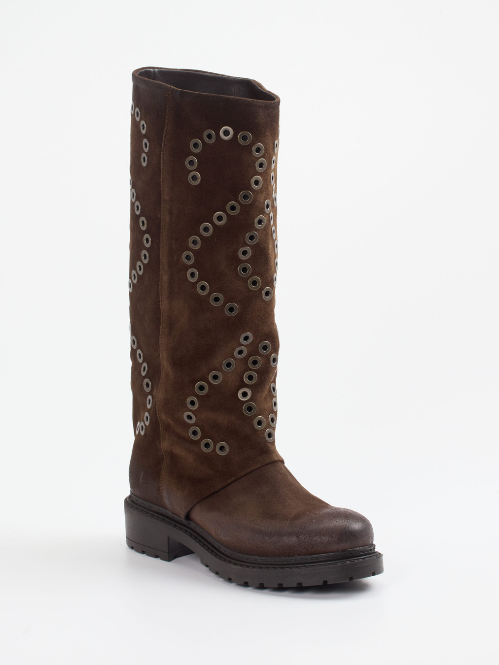 Konstantin Starke – Stiefel aus Veloursleder Dunkelbraun