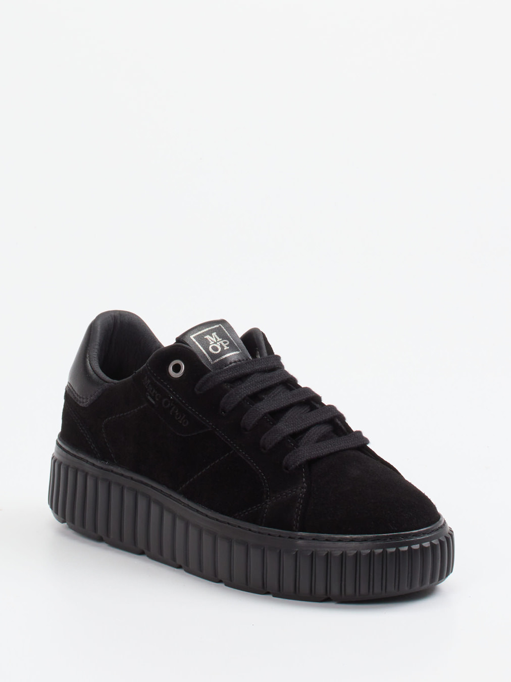Marc O'Polo – Sneaker aus Veloursleder Schwarz