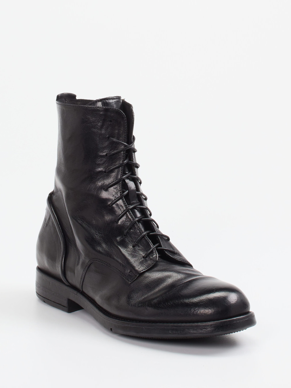 Lemargo – Schnürstiefelette aus Büffelleder schwarz