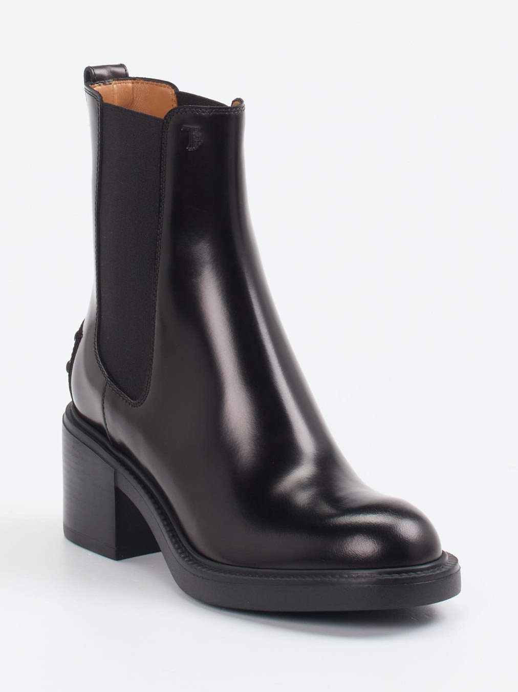 Tod's – Chelsea Boots aus Hochglanzleder Schwarz
