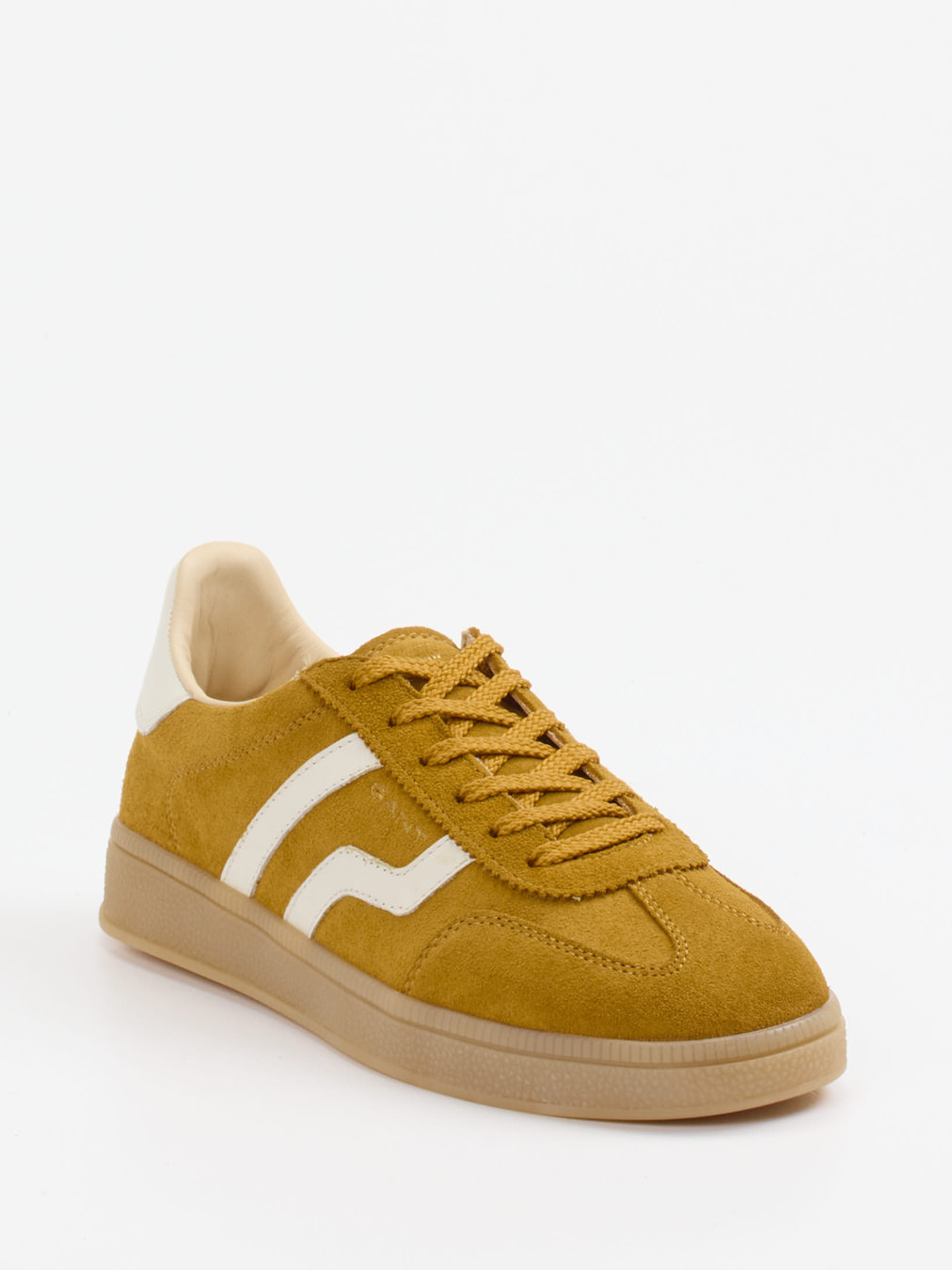 Gant – Retro-Sneaker aus Veloursleder senfgelb