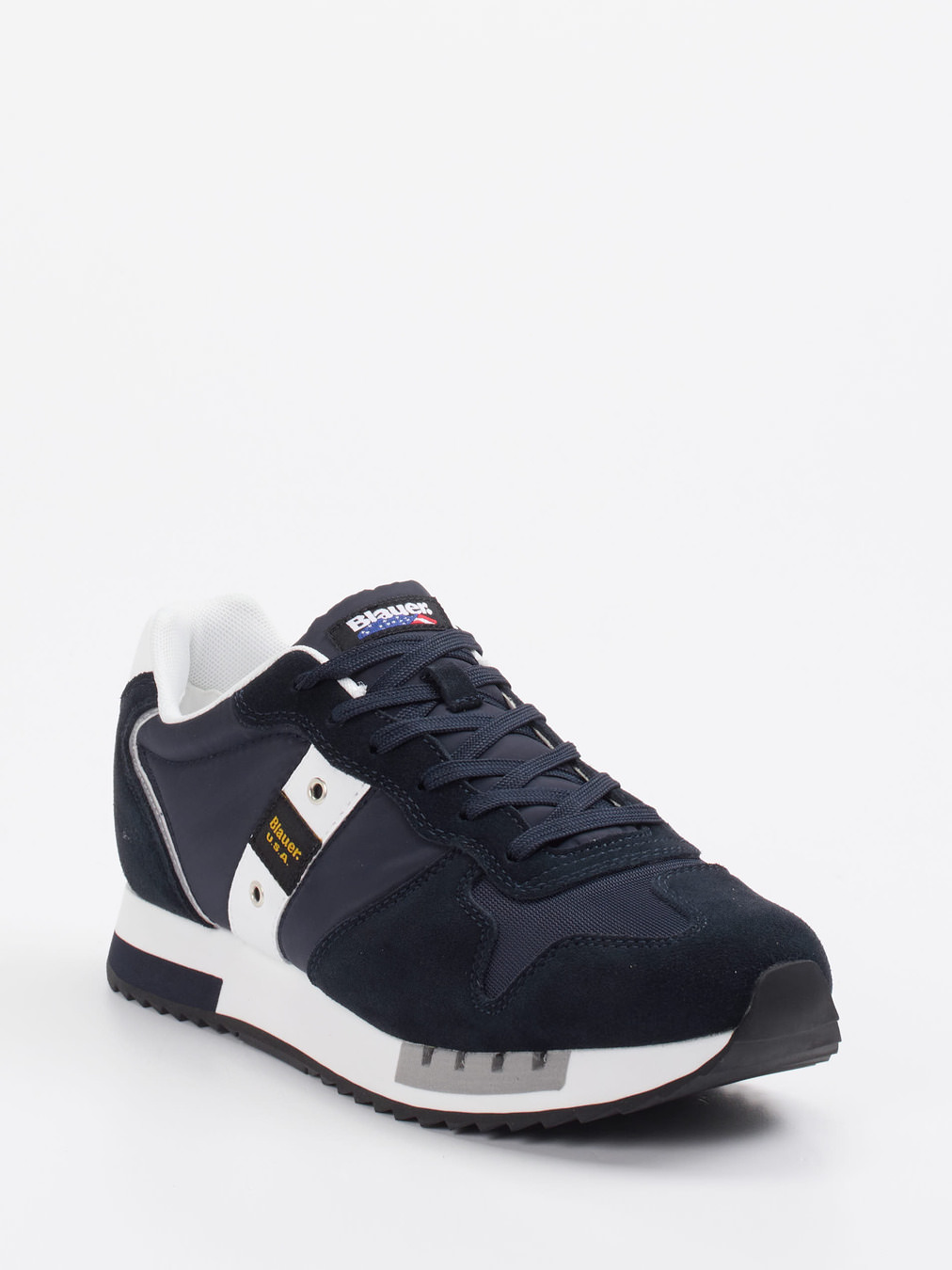 Blauer – Retro-Sneaker aus Veloursleder dunkelblau