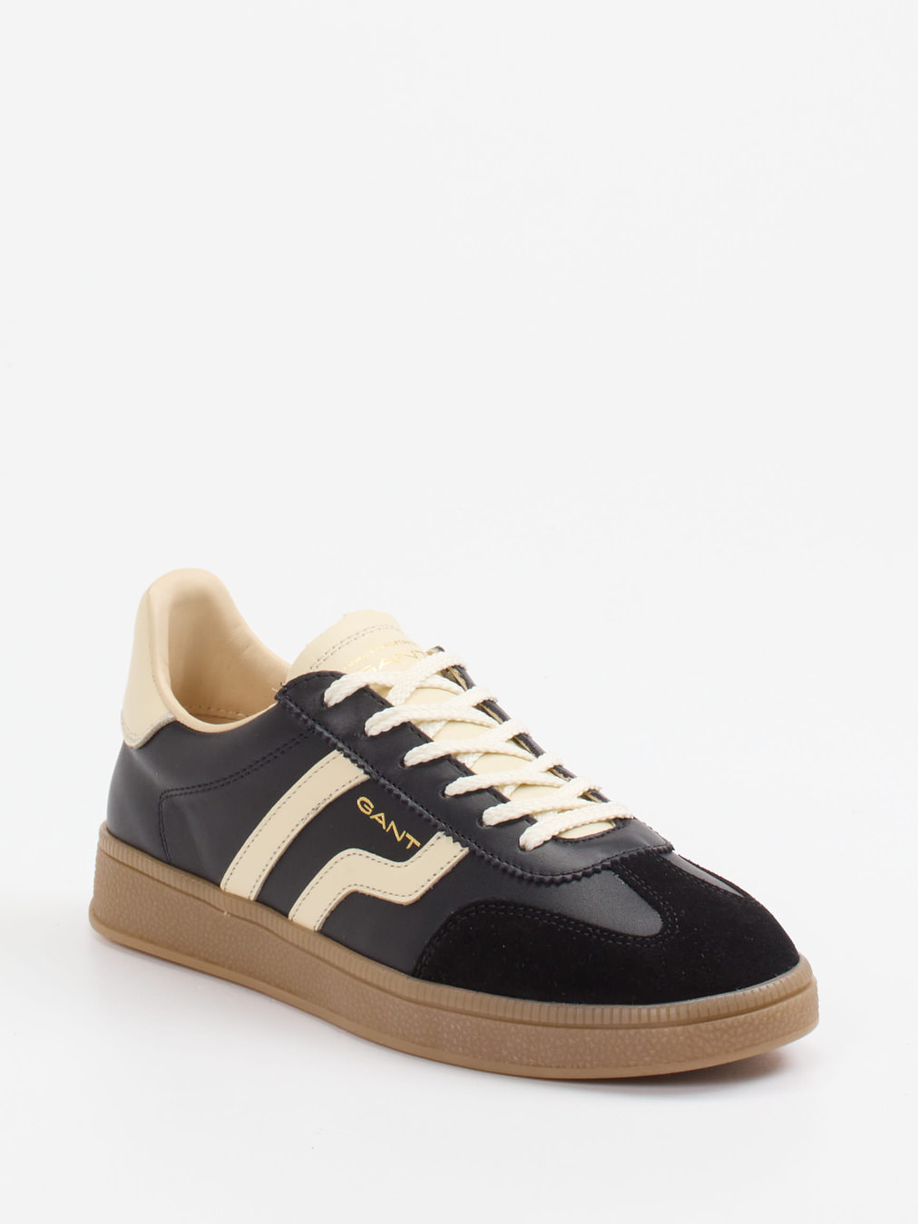 Gant – Retro-Sneaker aus Velours- und Glattleder Schwarz
