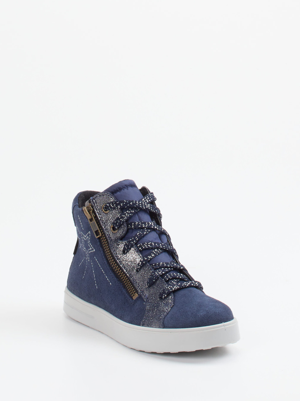 Superfit – High-Top Sneaker aus Veloursleder Dunkelblau