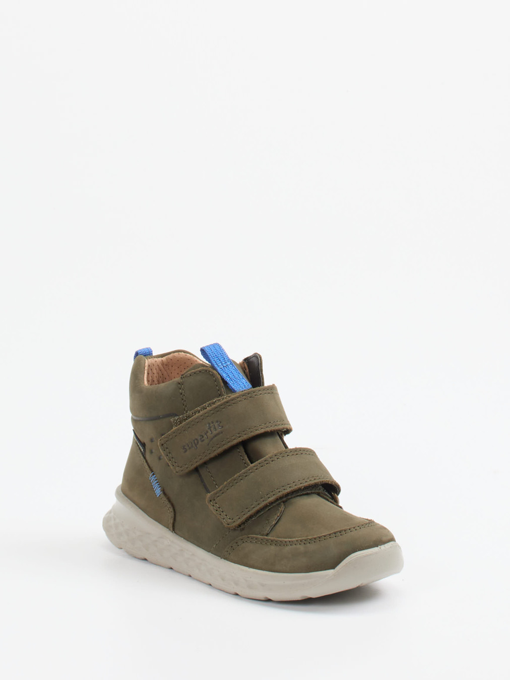 Superfit – Mid-Cut Sneaker aus Nubukleder Olivgrün