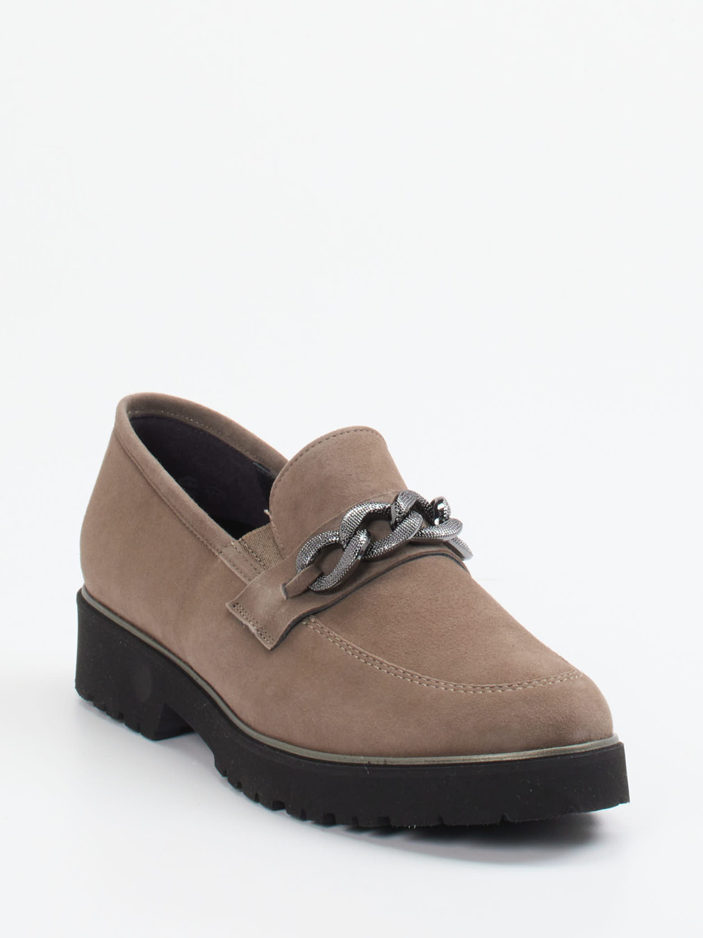 Semler – Loafer aus Veloursleder in Taupe