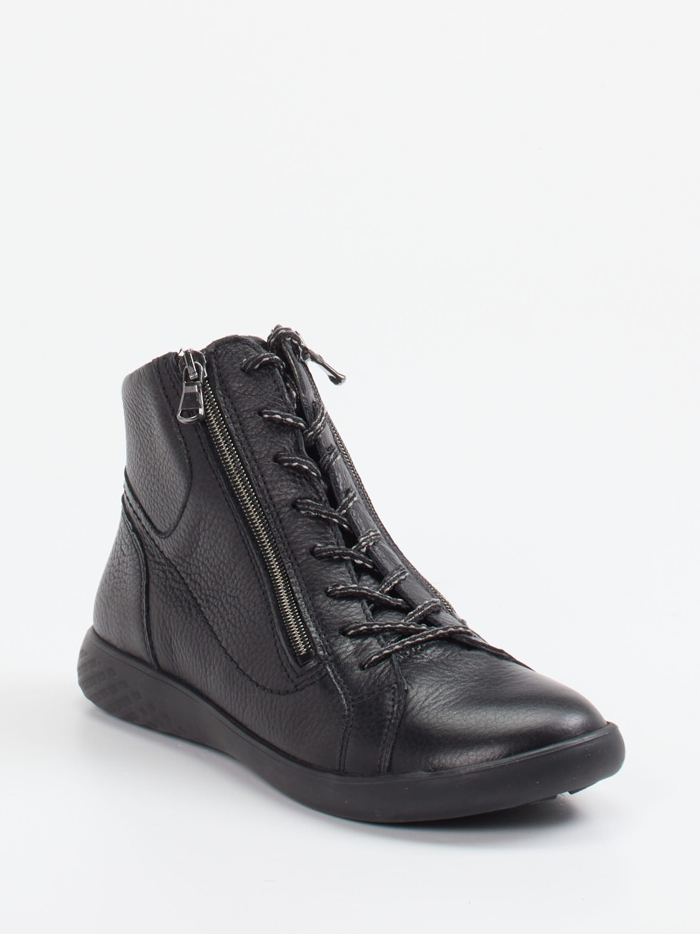 Waldläufer – Stiefelette aus Kalbleder Schwarz