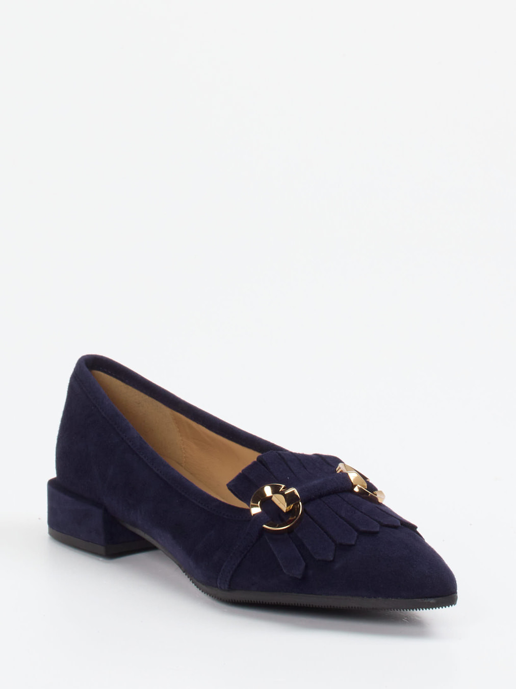 Andrea Puccini – Loafer aus Veloursleder Dunkelblau