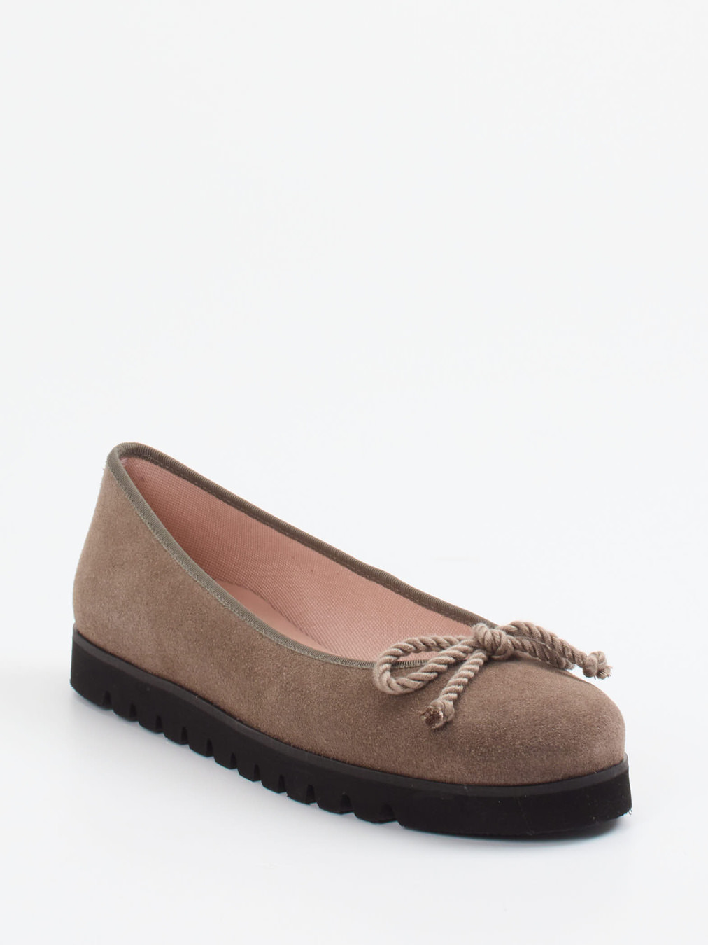 Pretty Ballerinas – Komfort-Ballerinas aus Veloursleder Taupe