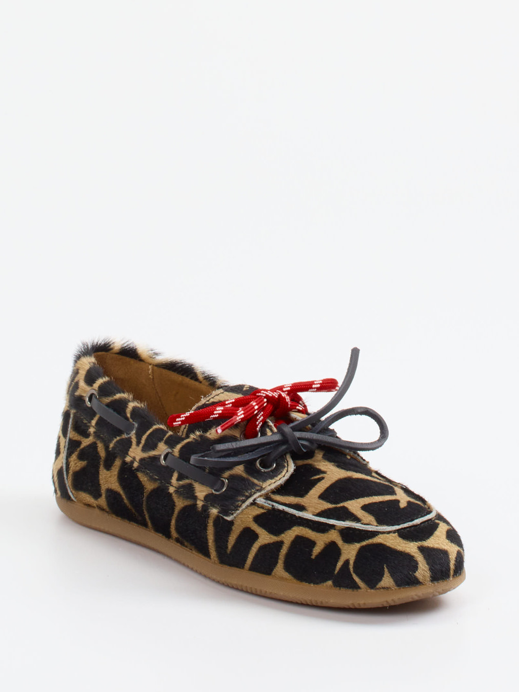 Andrea Puccini – Bootsschuh aus Ponyfell mit Animalprint