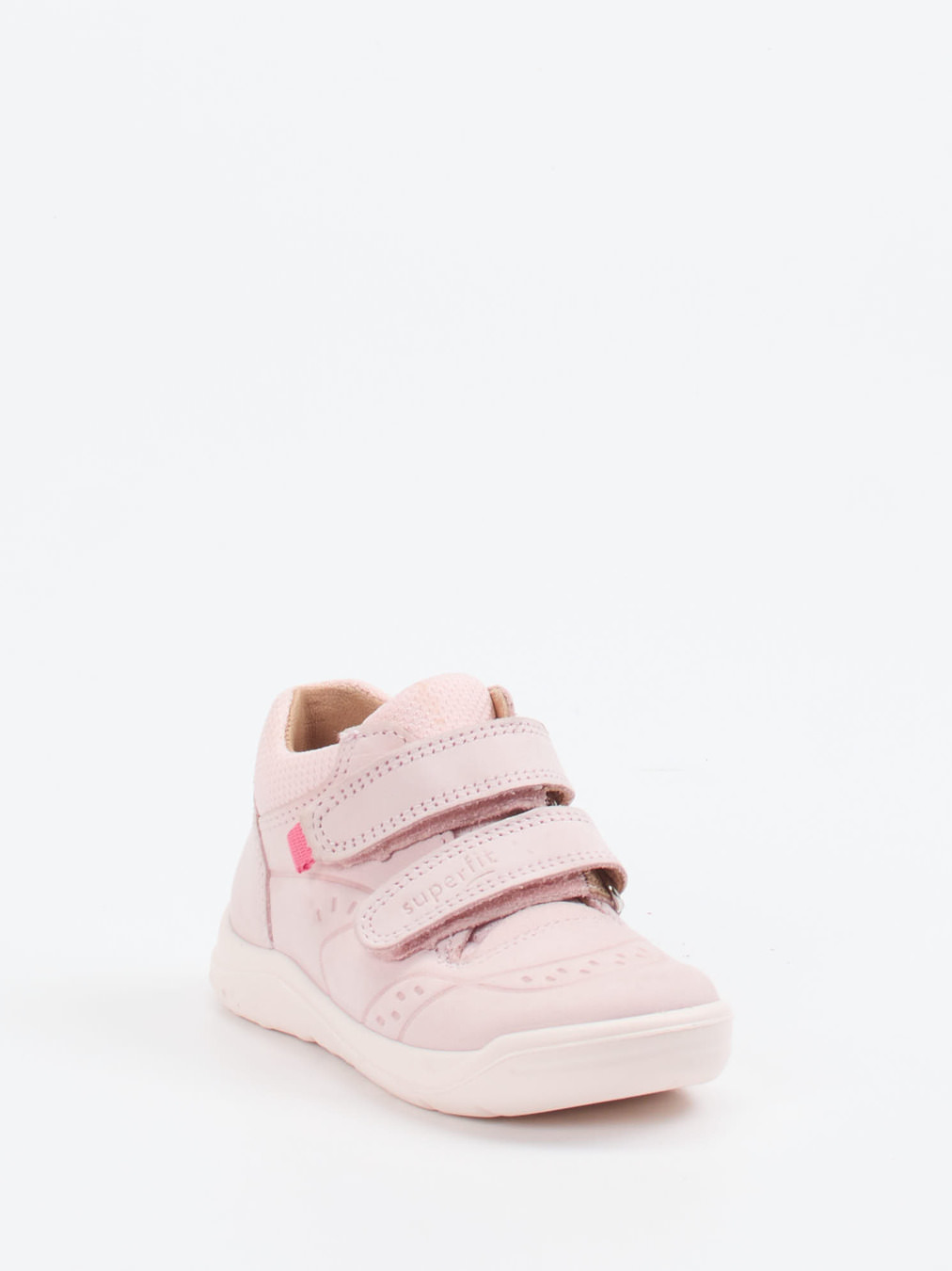 Superfit – Klett-Sneaker aus Nubukleder in Rosa