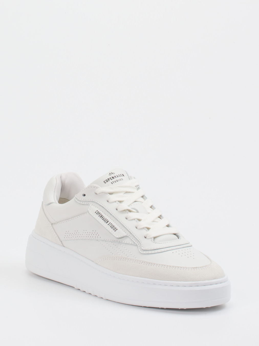 Copenhagen – Sneaker aus Leder und Velours in Weiß