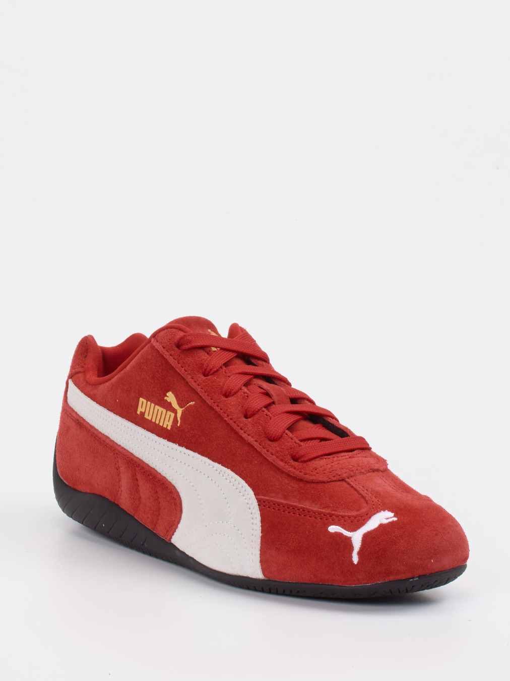 Puma – Sneaker aus Veloursleder in Ziegelrot