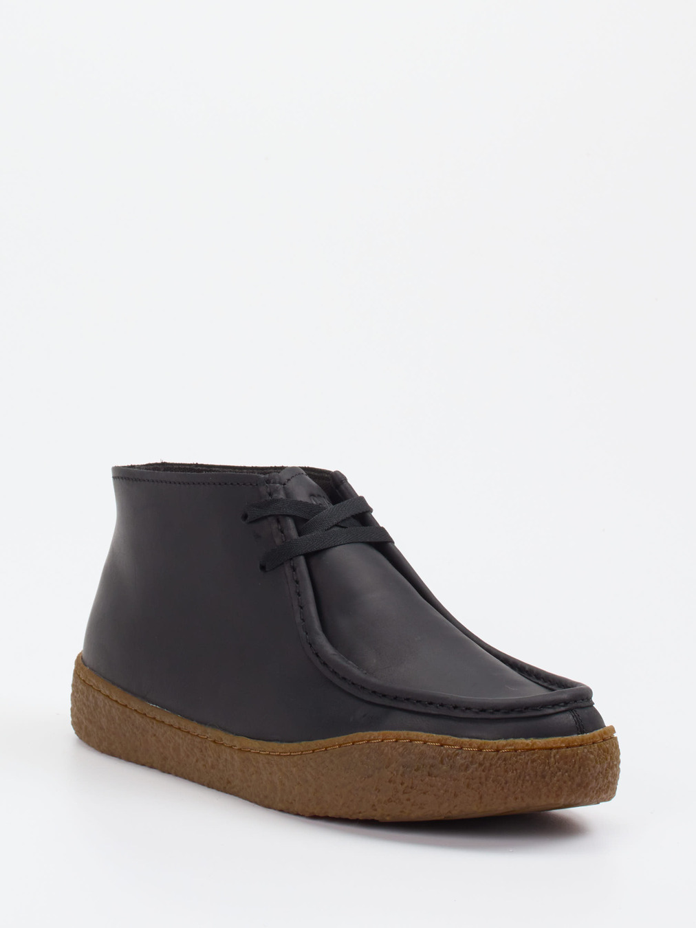 Camper – Desert Boots aus Glattleder schwarz
